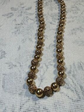 Elegant Gold Beaded Women’s Necklace by